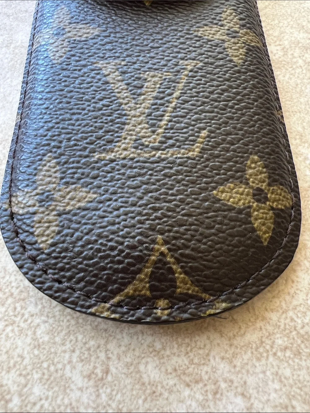 Louis Vuitton Monogram Brown & Gold Pen Sleeve or reading glasses